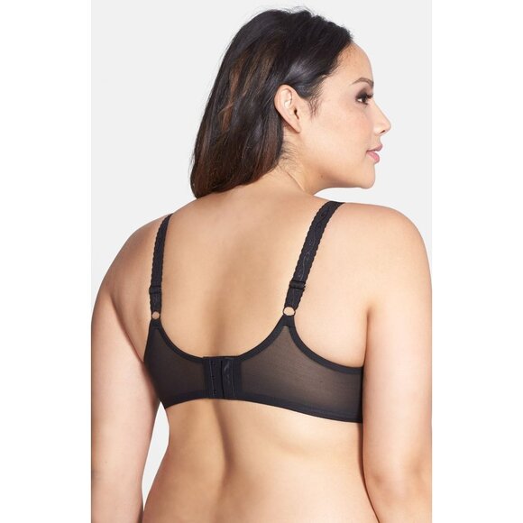 🆕 WACOAL Simple Shaping Minimizer Underwire Unpadded Bra 36DDD Black #857109 - Picture 5 of 11
